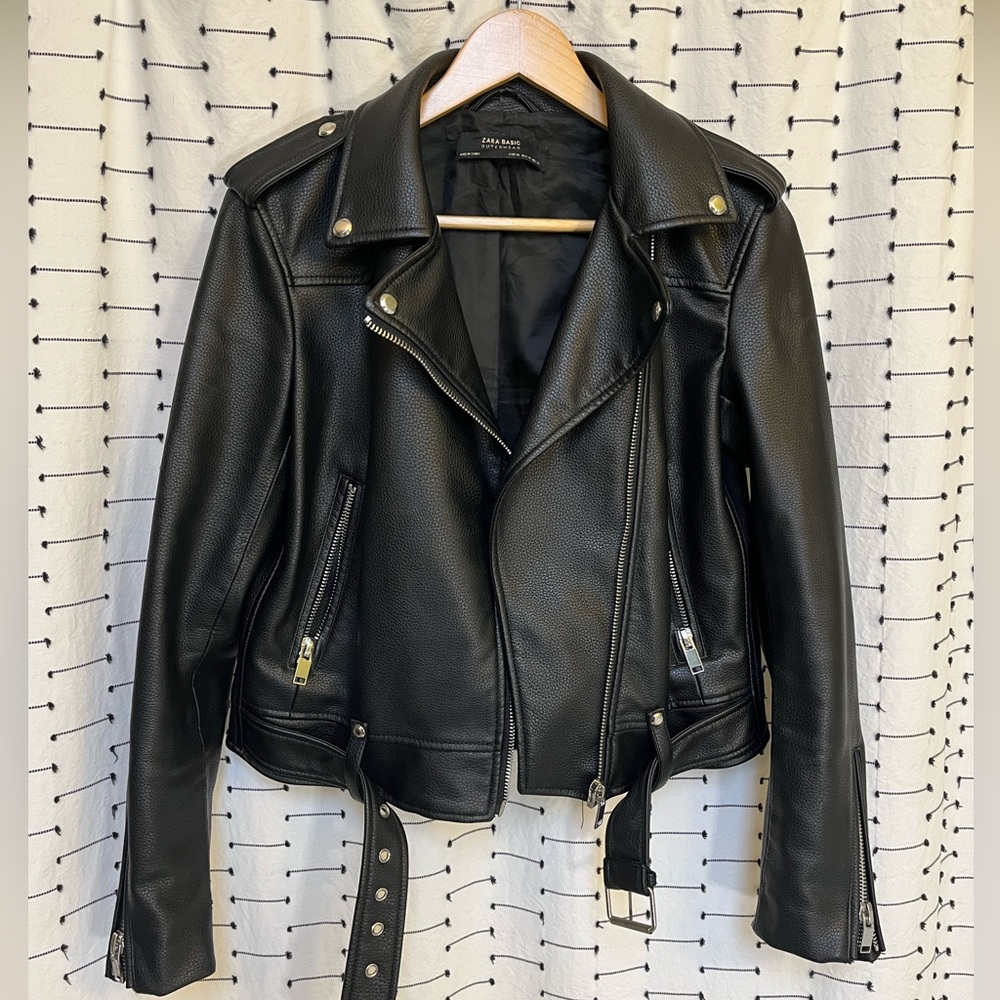 Faux Leather Jacket - Zara - Medium
